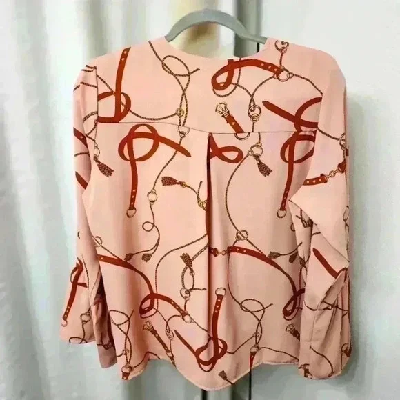 IMAN GLOBAL CHIC ROSE WRAP SHIRT  S5.27.5.12 - Picture 3 of 3